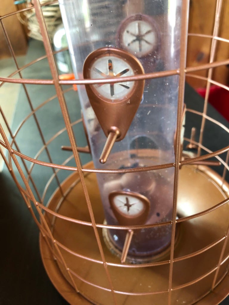 A real photo of Perky-Pet® The Preserve Copper Finish Bird Feeder with Flexports® - 3 lb by Disappointed (3)