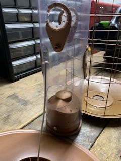 A real photo of Perky-Pet® The Preserve Copper Finish Bird Feeder with Flexports® - 3 lb by Cathyj (4)