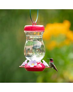 Perky-Pet® Pink Top-Fill Glass Hummingbird Feeder - 24 oz, Lifestyle