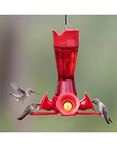 Perky-Pet® Pinch-Waist Red Glass Hummingbird Feeder, Red, Lifestyle