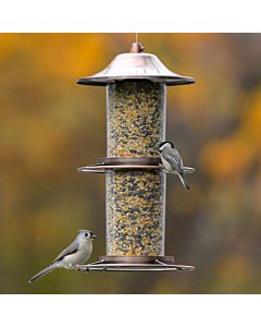 Perky-Pet® 2-Tier Copper Panorama Bird Feeder, Lifestyle