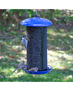 Perky-Pet® Large Dual Mesh Seed Feeder Cobalt Blue, Lifestyle 1