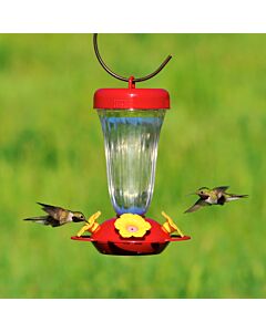 Perky-Pet® Yellow Petunia Top Fill Plastic Hummingbird Feeder, LIfestyle 1