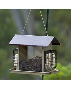 More Birds® Large Hopper Bird Feeder with Suet Holders - 8.4 lb and 2 suet cakes, Lifestyle