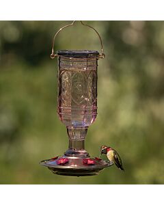  More Birds® Jewel Glass Hummingbird Feeder, Amethyst - 20 oz