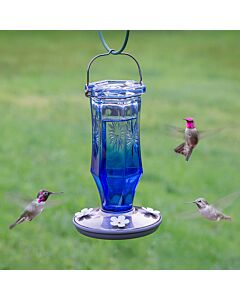 Perky-Pet® Sapphire Starburst Vintage Glass Hummingbird Feeder, Lifestyle