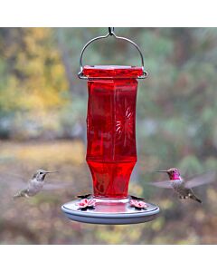 Perky-Pet® Ruby Starburst Vintage Glass Hummingbird Feeder, Lifestyle