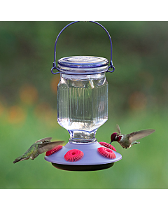 Perky-Pet® Lavender Field Top-Fill Glass Hummingbird Feeder, lifestyle