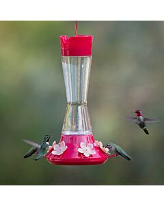Perky-Pet® Top-Fill Favored Pinch-Waist Glass Hummingbird Feeder - 20 oz, Lifestyle