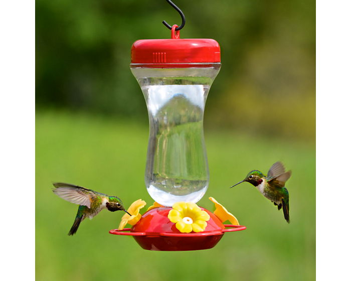 Perky-Pet® 16 oz Top Fill Glass Hummingbird Feeder, Lifestyle
