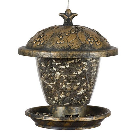 Gilded Chalet Bird Feeder