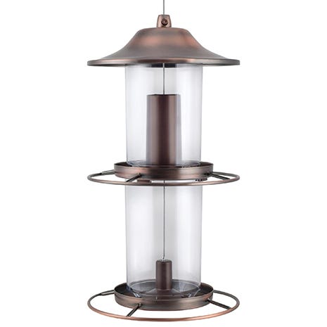 Perky-Pet 2 Tier Copper Panorama Bird Feeder