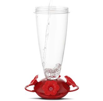 Top fill 24 oz hummingbird feeder