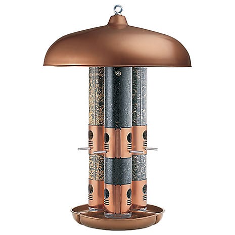 Perky-Pet Copper Finish Triple Tube Bird Feeder