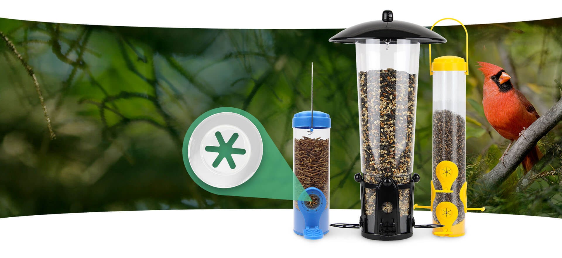 Perky-Pet Flexport Bird Feeders