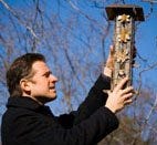 hanging a bird feeder