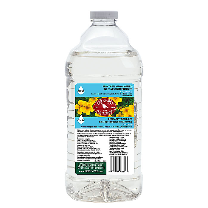 Clear Liquid Hummingbird Nectar Concentrate 64 oz Bottle