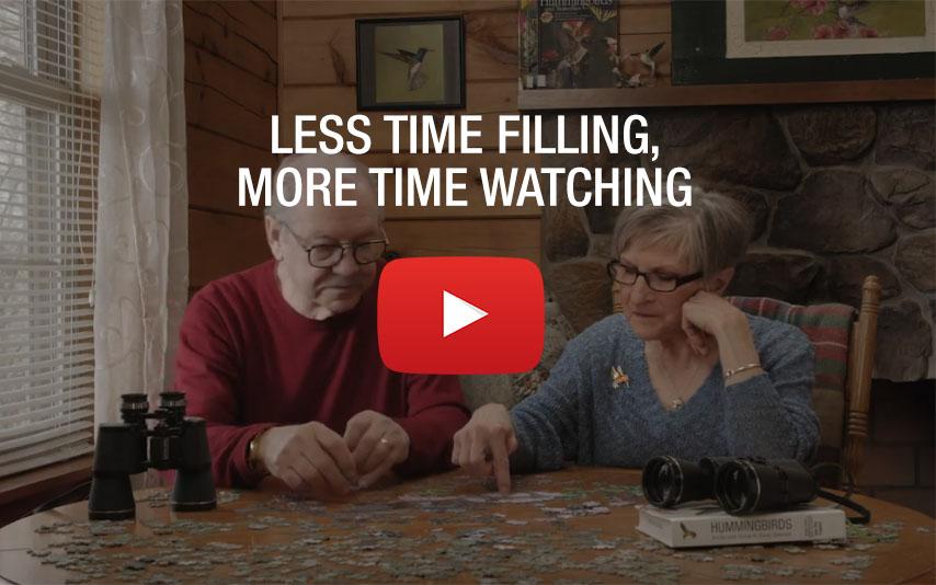 Less time filling, more time watching