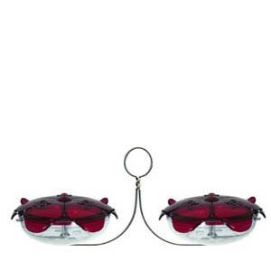 Droll Yankees® Ruby Sipper® Duo Hanging Hummingbird Feeder, 10 oz.