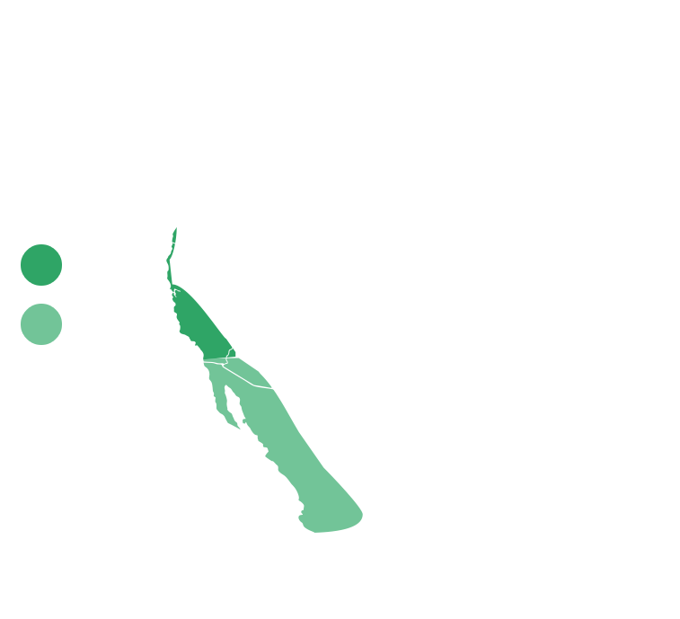 map of the distribution of allen's hummingbird