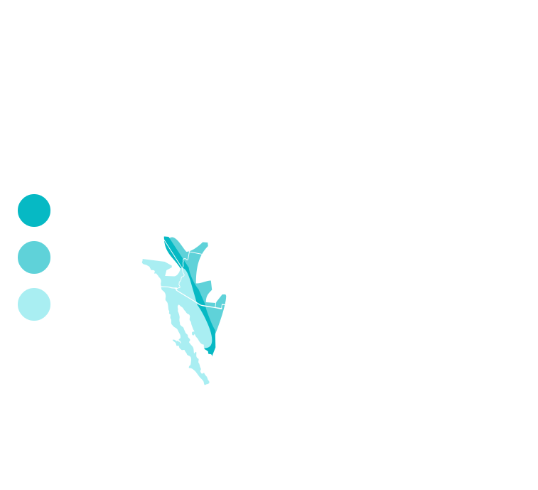 map of the distribution of costa's hummingbird