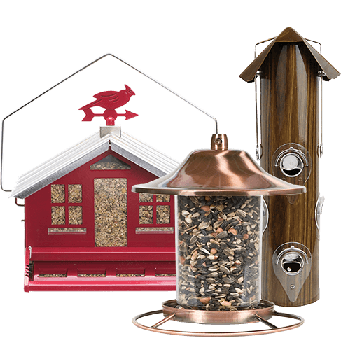 Collection of Perky-Pet Seed Feeders