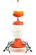 Orange half on oriole feeder